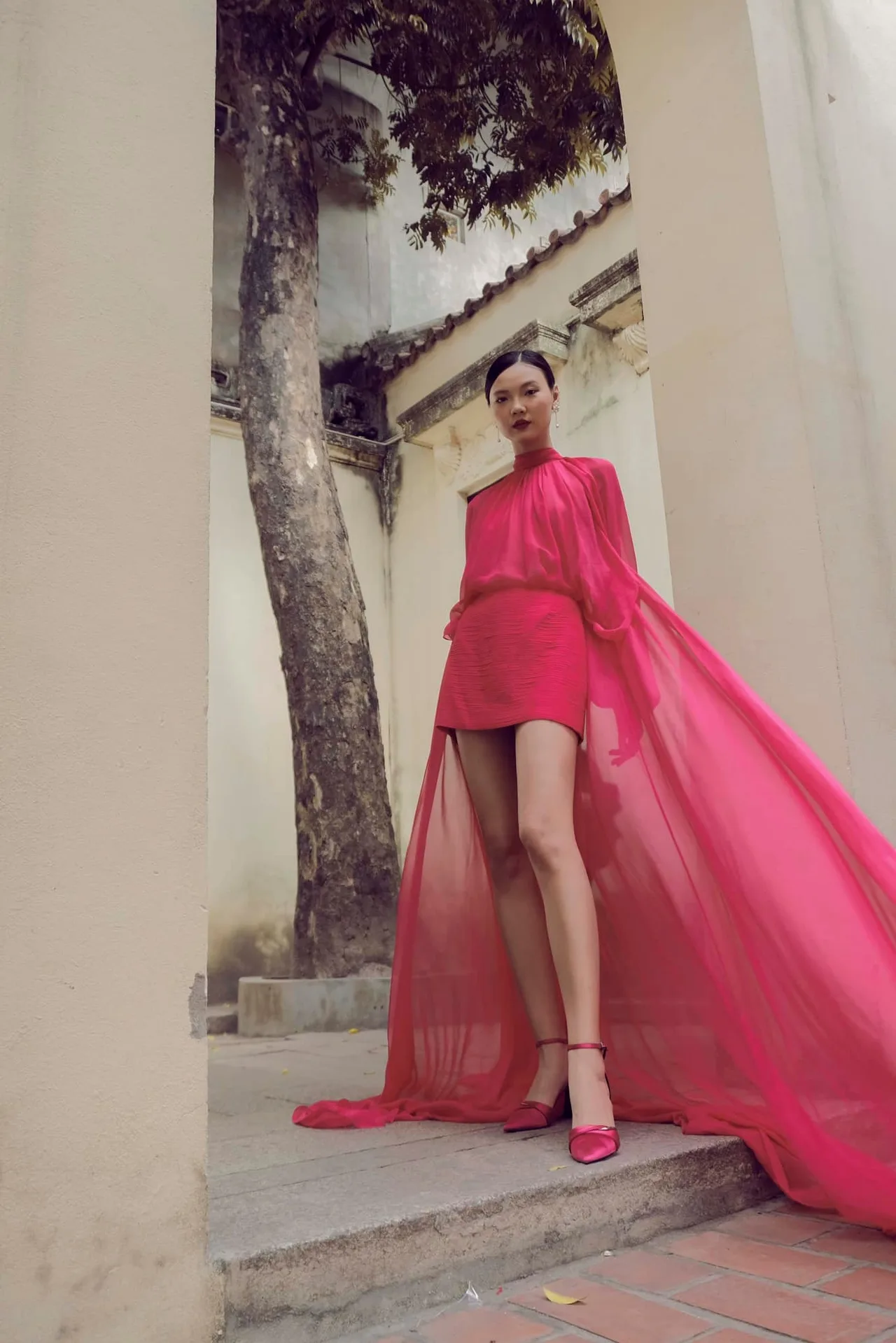 thiết kế màu hồng trong BST An