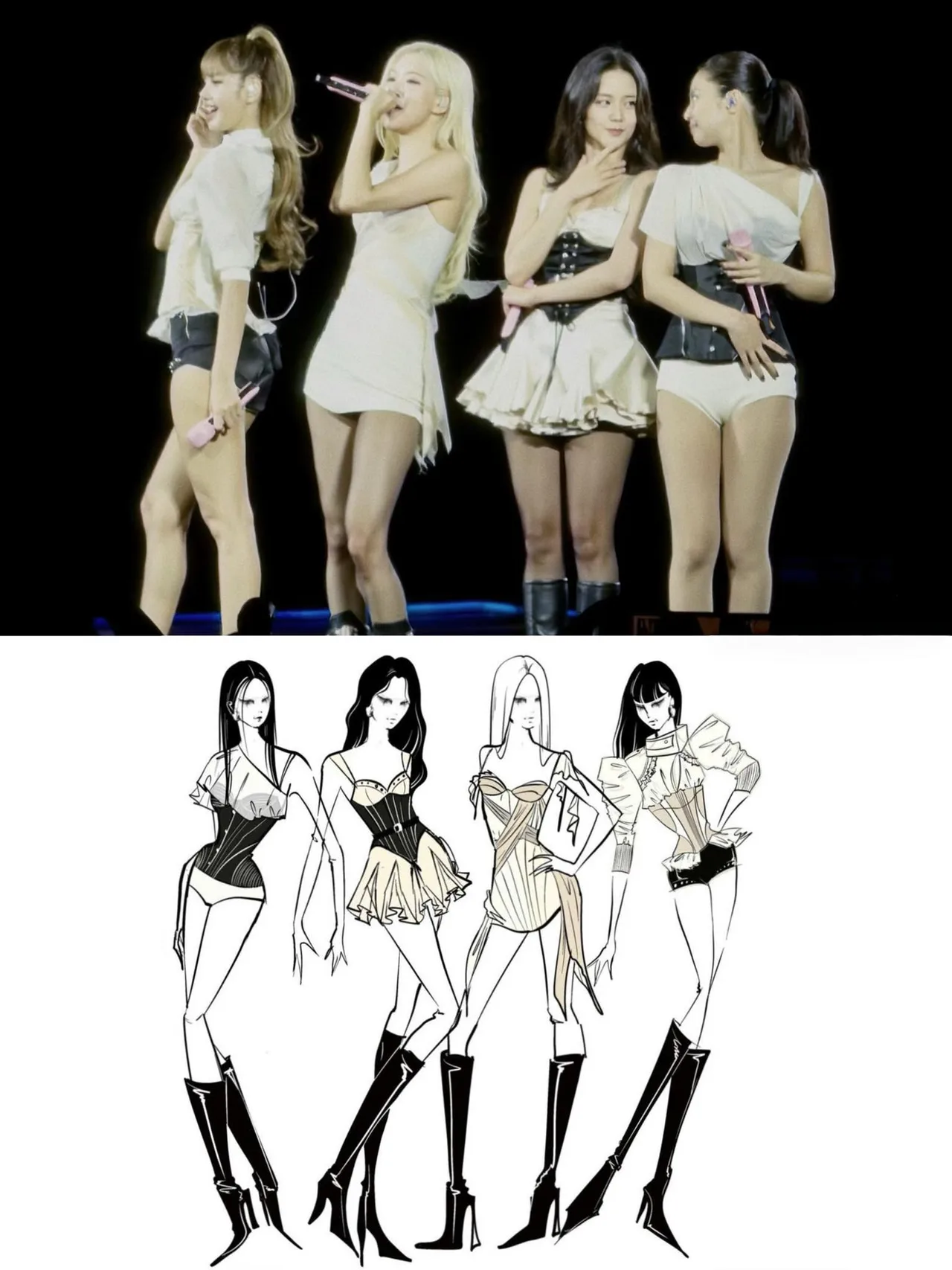 Bản thiết kế trang phục cho BLACKPINK từ thương hiệu LSOUL. (Ảnh: LSOUL)