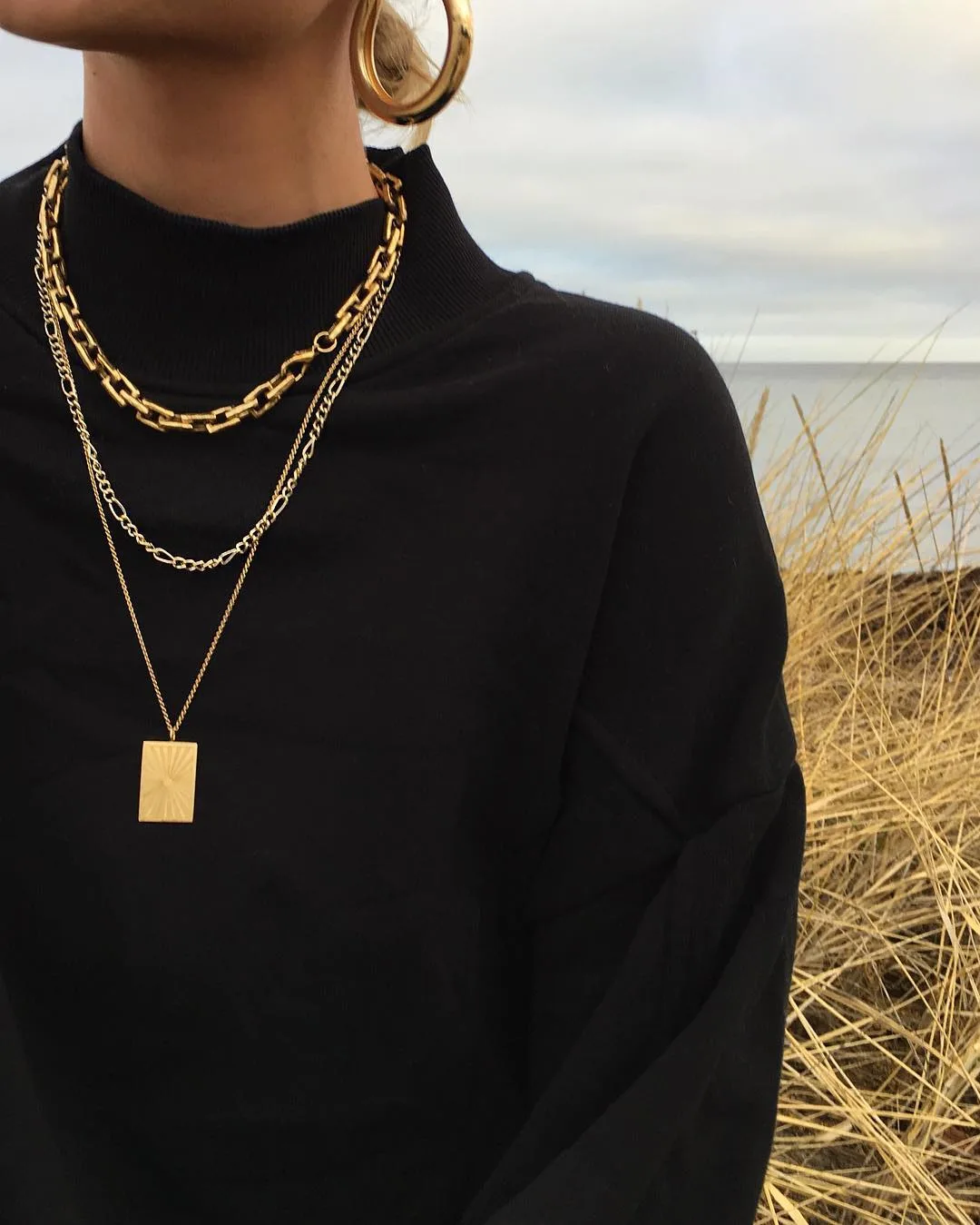 vòng cổ ánh kim unisex