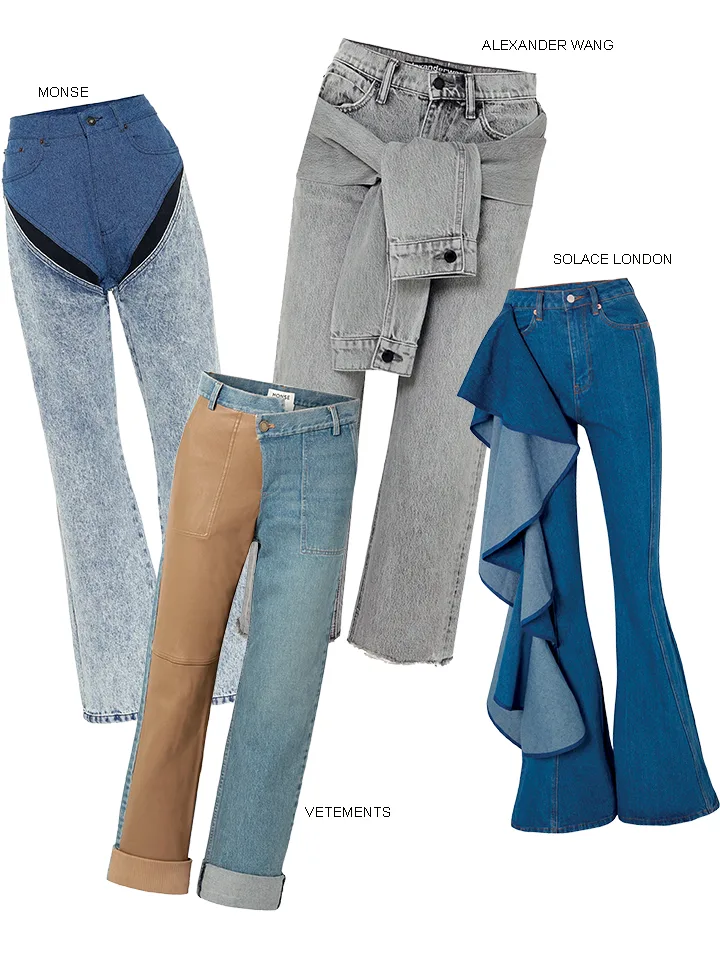 chất liệu denim 4 quần jeans phá cách