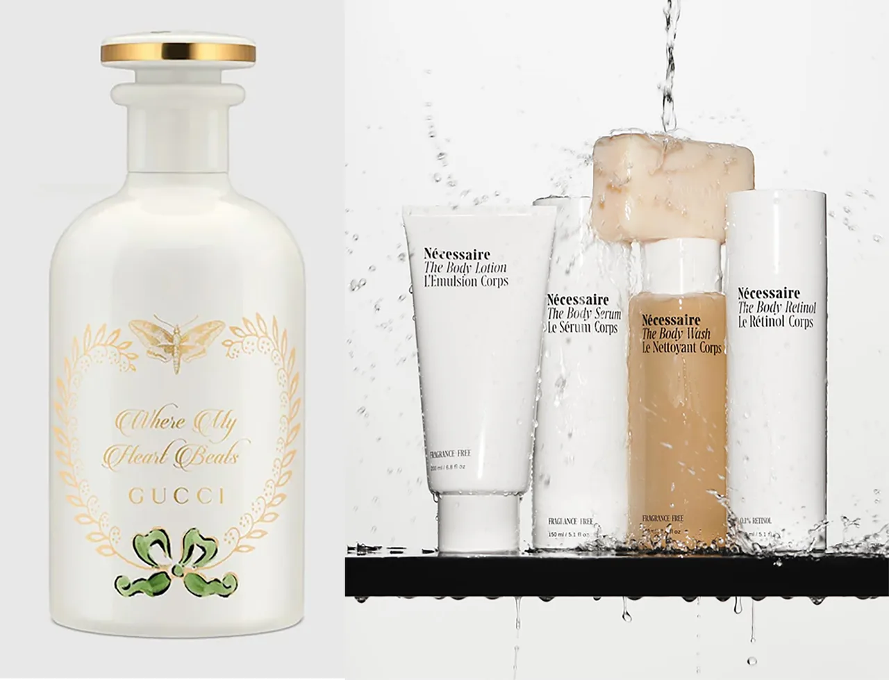 mỹ phẩm thương hiệu tiên phong nước hoa gucci và lotion, serum Necessaire