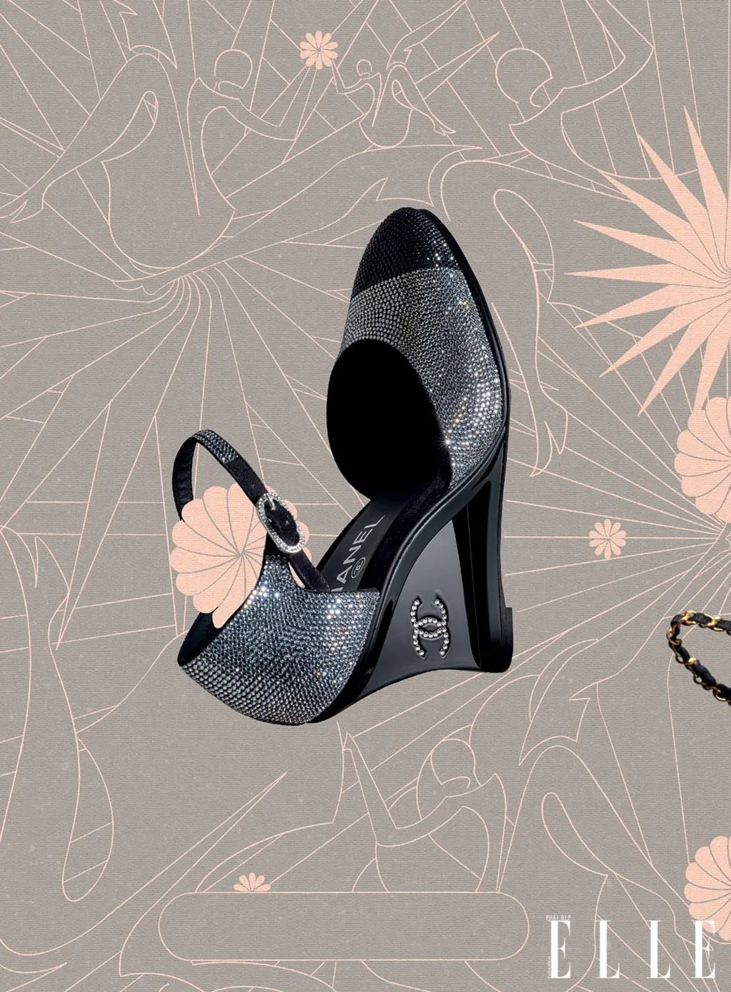 phụ kiện giày Chanel lấp lánh phụ kiện giày Chanel lấp lánh