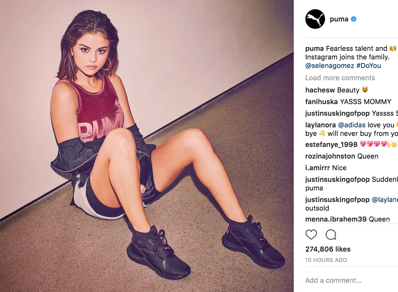 Selena Gomez hợp tác cùng nhãn hàng PUMA Selena Gomez hợp tác cùng nhãn hàng PUMA