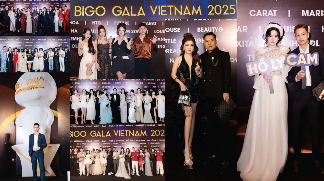 Những nhà sáng tạo nội dung và nhà tài trợ tại BIGO Gala Việt Nam 2025.