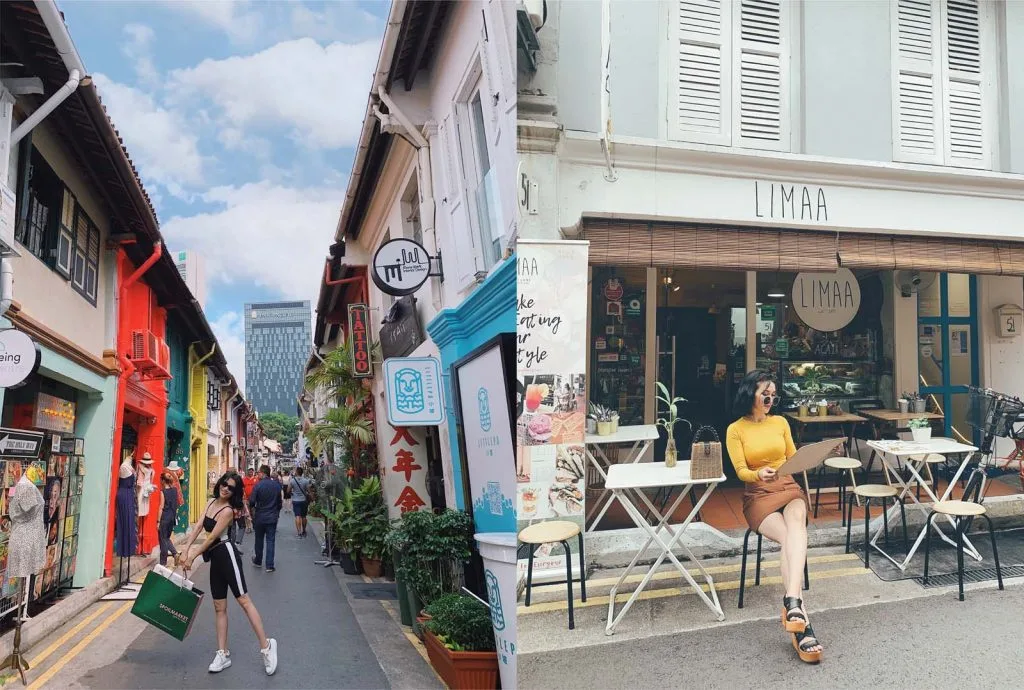 Sĩ Thanh tại khu mua sắm thời trang thiết kế Singapore