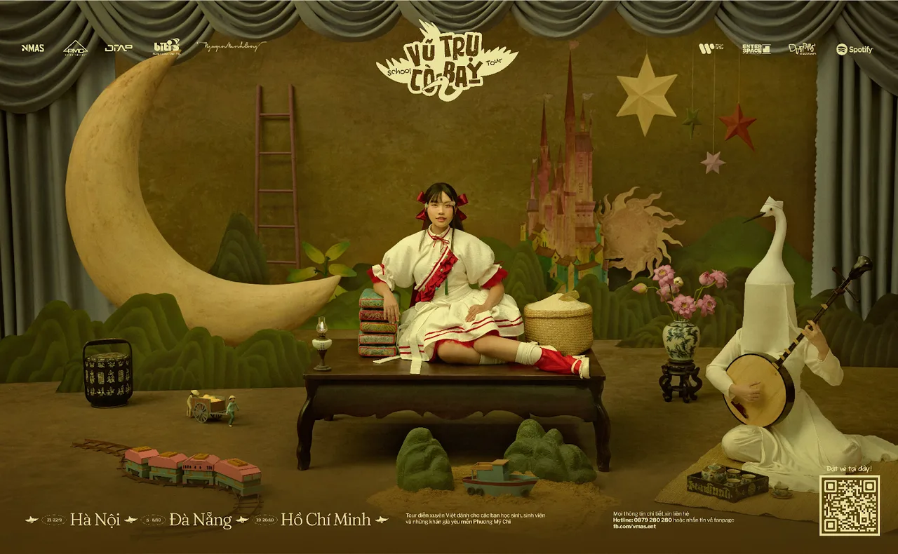 poster phương mỹ chi vũ trụ cò bay school tour