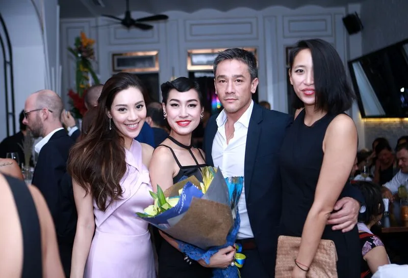 Kathy Uyên và bạn trong sự kiện khai trương Nhà hàng / Bar Saigon Lookout
