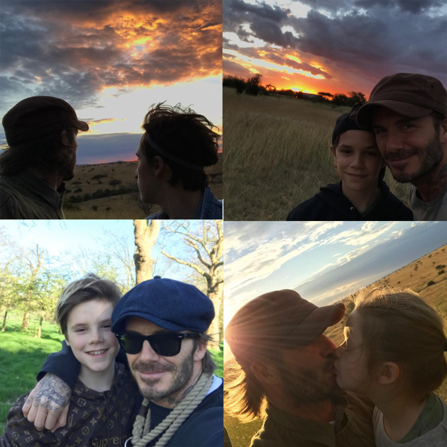 David Beckham thường xuyên chia sẻ những khoảnh khắc anh cùng các con bên nhau trên trang instagram cá nhân.