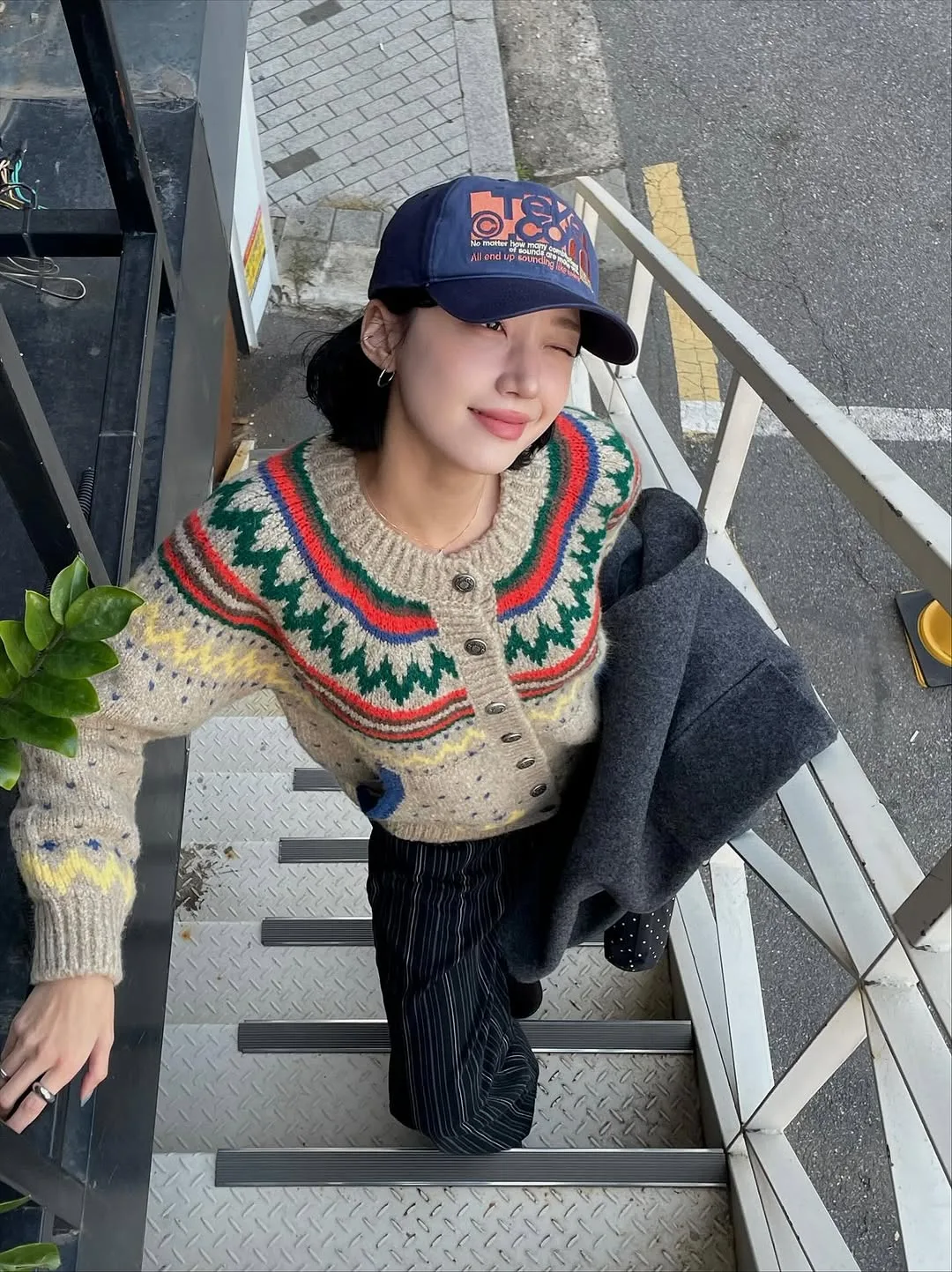mingkixx_ áo len fair isle xám
