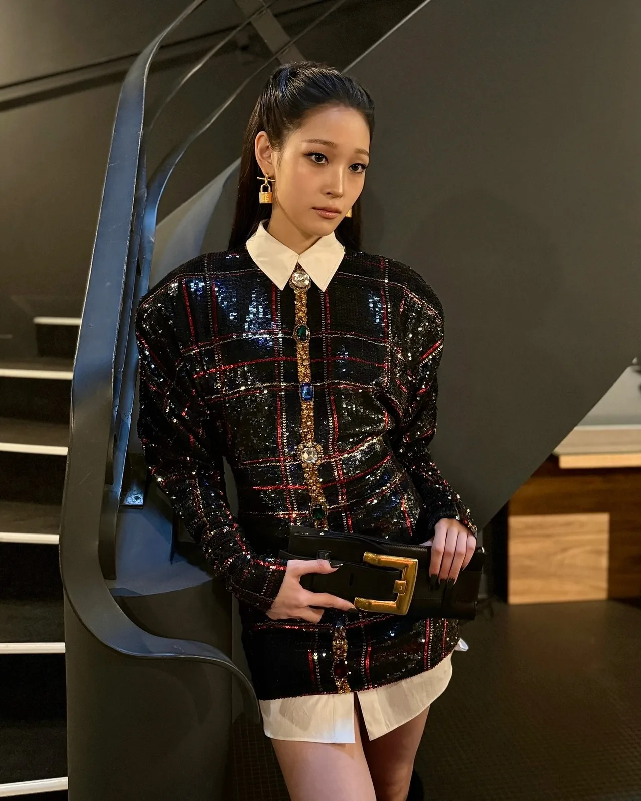 blazer sequins phối sequins