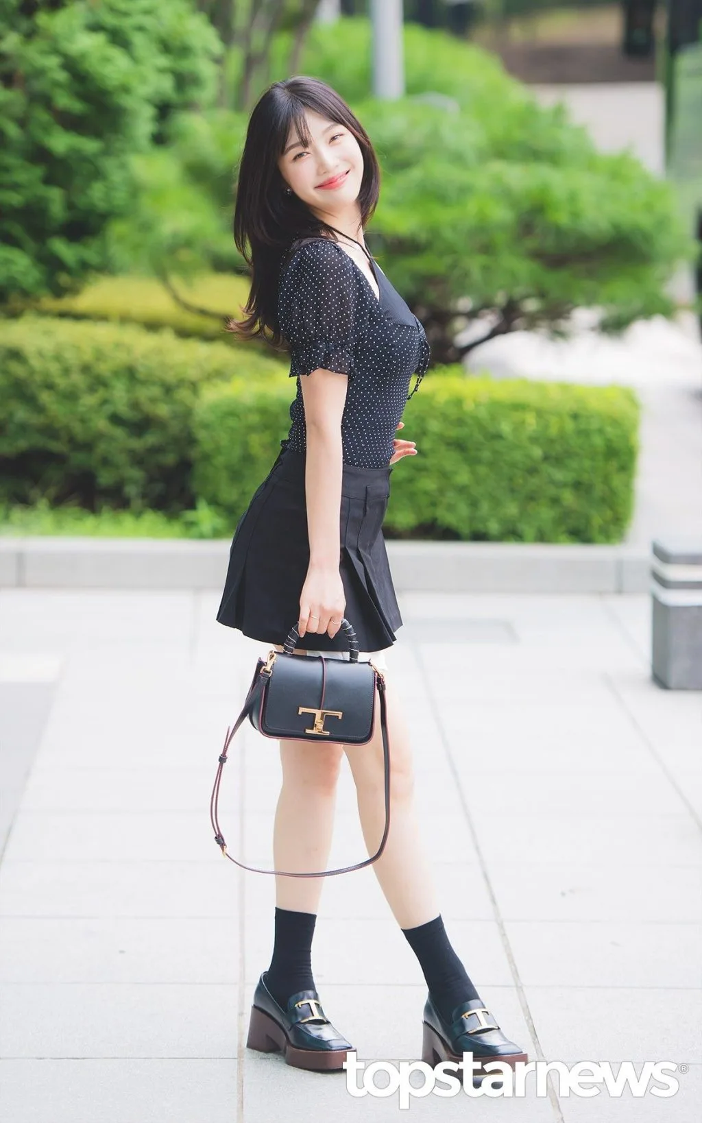 Slip on đế cao gam màu navy