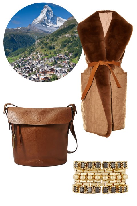 Túi bucket Fossil; $248 ≈ 5.591.000đ; fossil.com - Áo gi-lê Max Mara Eddy; $2,790 ≈ 62.904.000đ; matchesfashion.com - Vòng tay Eddie Borgo; $600 ≈ 13.527.000đ; net-a-porter.com