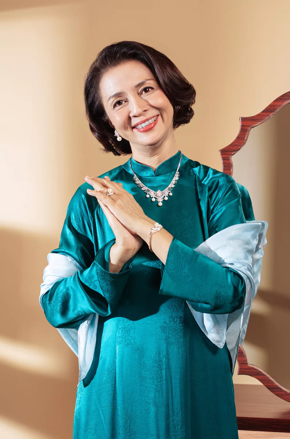 Bộ trang sức Trầu Cau PNJ ngọc trai Akoya