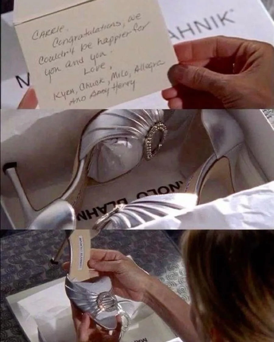 Giày Manolo Blahnik trở thành biểu tượng trên phim.