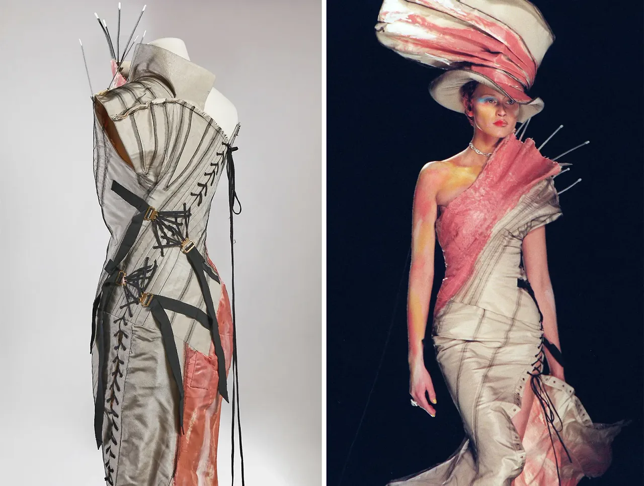 Thiết kế đầm dạ hội bằng lụa vẽ tay thuộc bộ sưu tập Christian Dior Haute Couture Xuân Hè 2000 của John Galliano