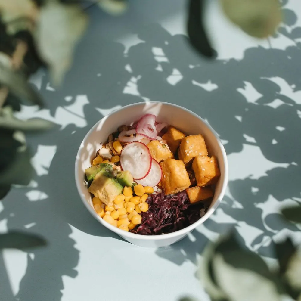 salad đậu hũ là món ăn chay đơn giản