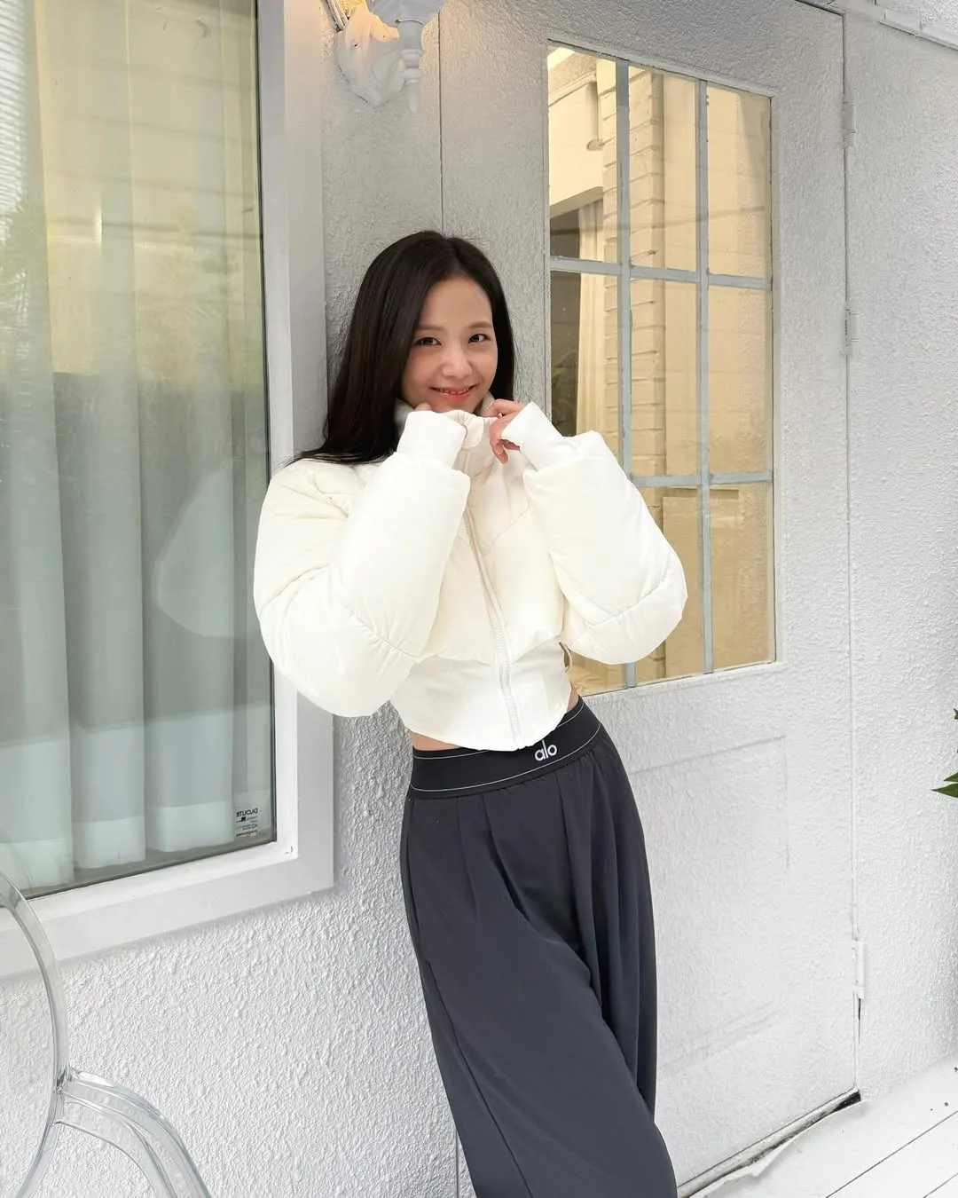 Áo chần bông trắng