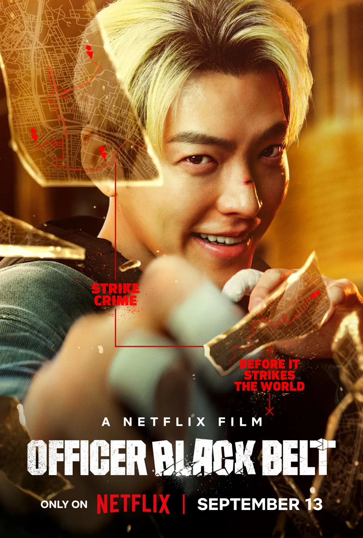 poster phim hàn officer black belt