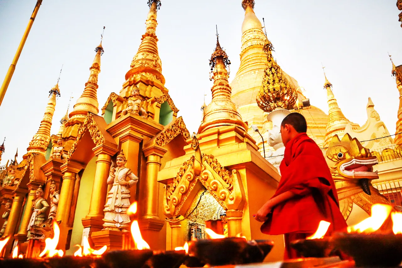 kỳ quan chua Shwedagon, Myanmar