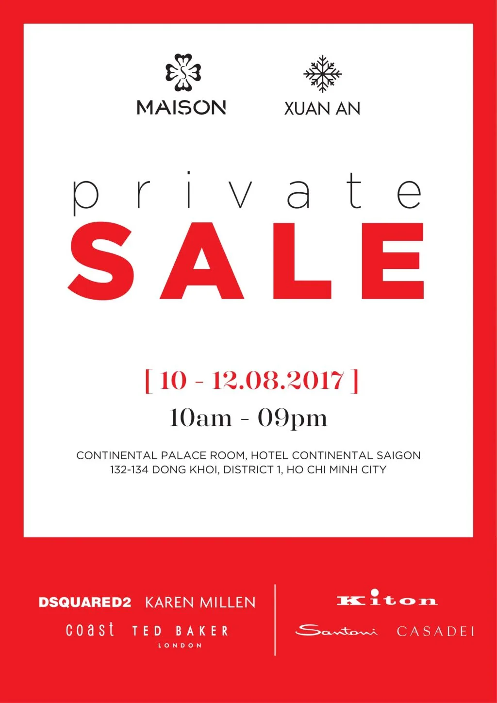 SỰ KIỆN LUXURY PRIVATE SALE LÊN ĐẾN 50%++ TẠI HOTEL CONTINENTAL SAIGON SỰ KIỆN LUXURY PRIVATE SALE LÊN ĐẾN 50%++ TẠI HOTEL CONTINENTAL SAIGON