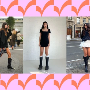 Combo kinh điển cho mùa Thu gọi tên chân váy ngắn và boots cao cổ