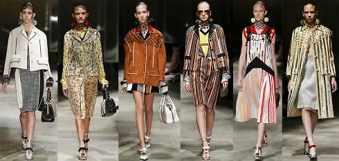 Miuccia Prada sử dụng sự đối chọi của các sắc màu để tạo điểm nhấn tinh tế.