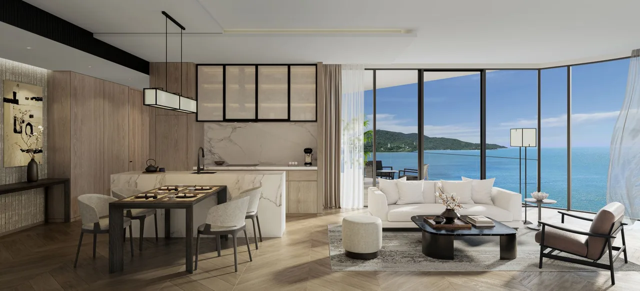 Không gian bên trong Nobu Đà Nẵng nổi bật với sự sang trọng, tiện ích cao cấp theo phong cách Nhật Bản và tầm nhìn đắt giá ra biển