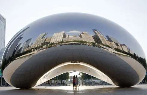Công trình thiết kế hình hạt đậu Cloud Gate tại Chicago