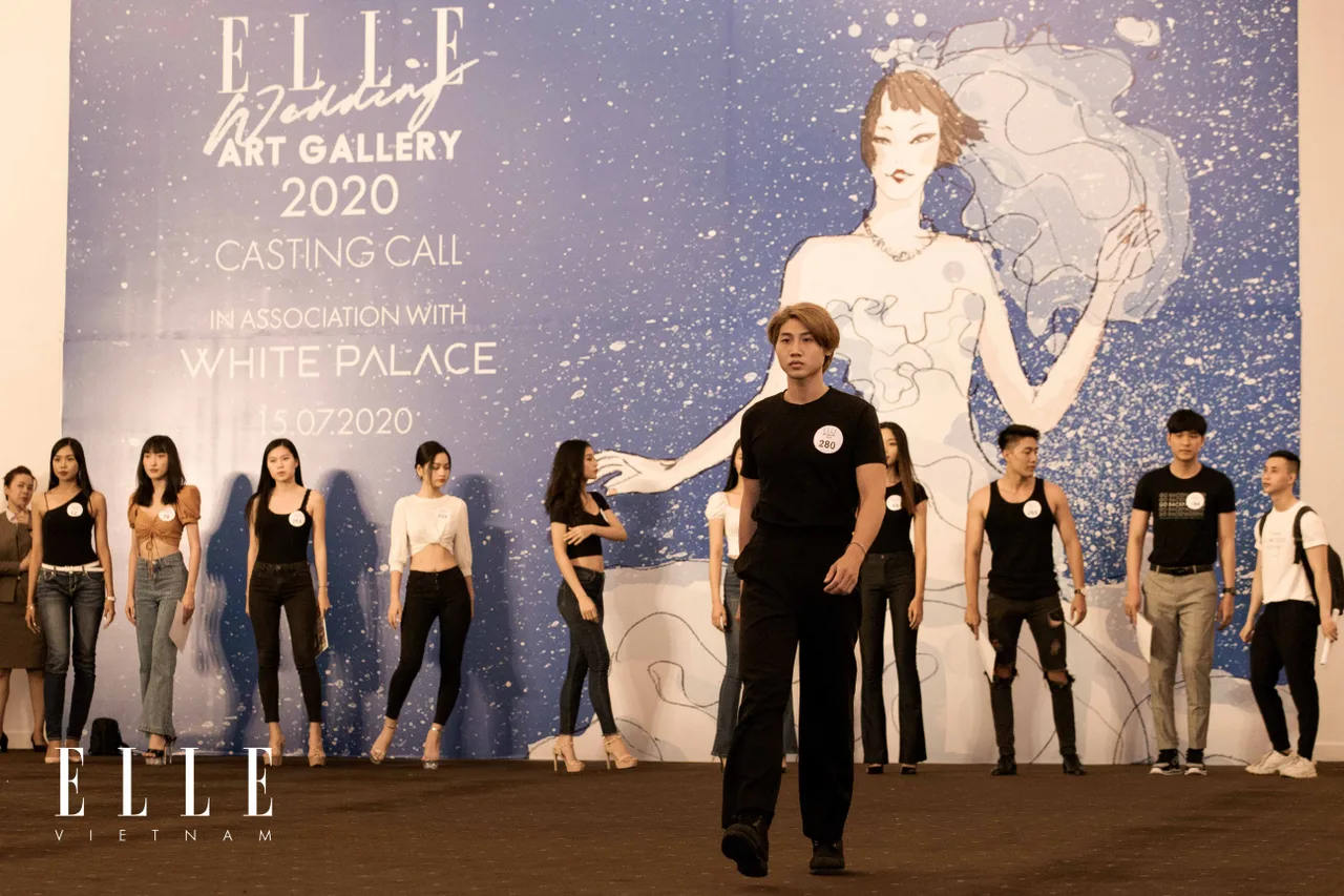 buổi casting người mẫu cho elle wedding art gallery 2020 tại white palace