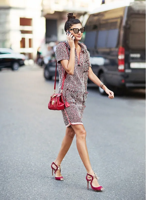 Vải tweed, chất liệu kinh điển trong mùa Thu-Đông: đầm đẹp