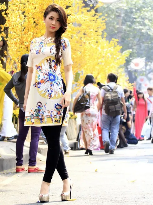 Áo dài tà ngắn cac mau ao dai dep ta ngan