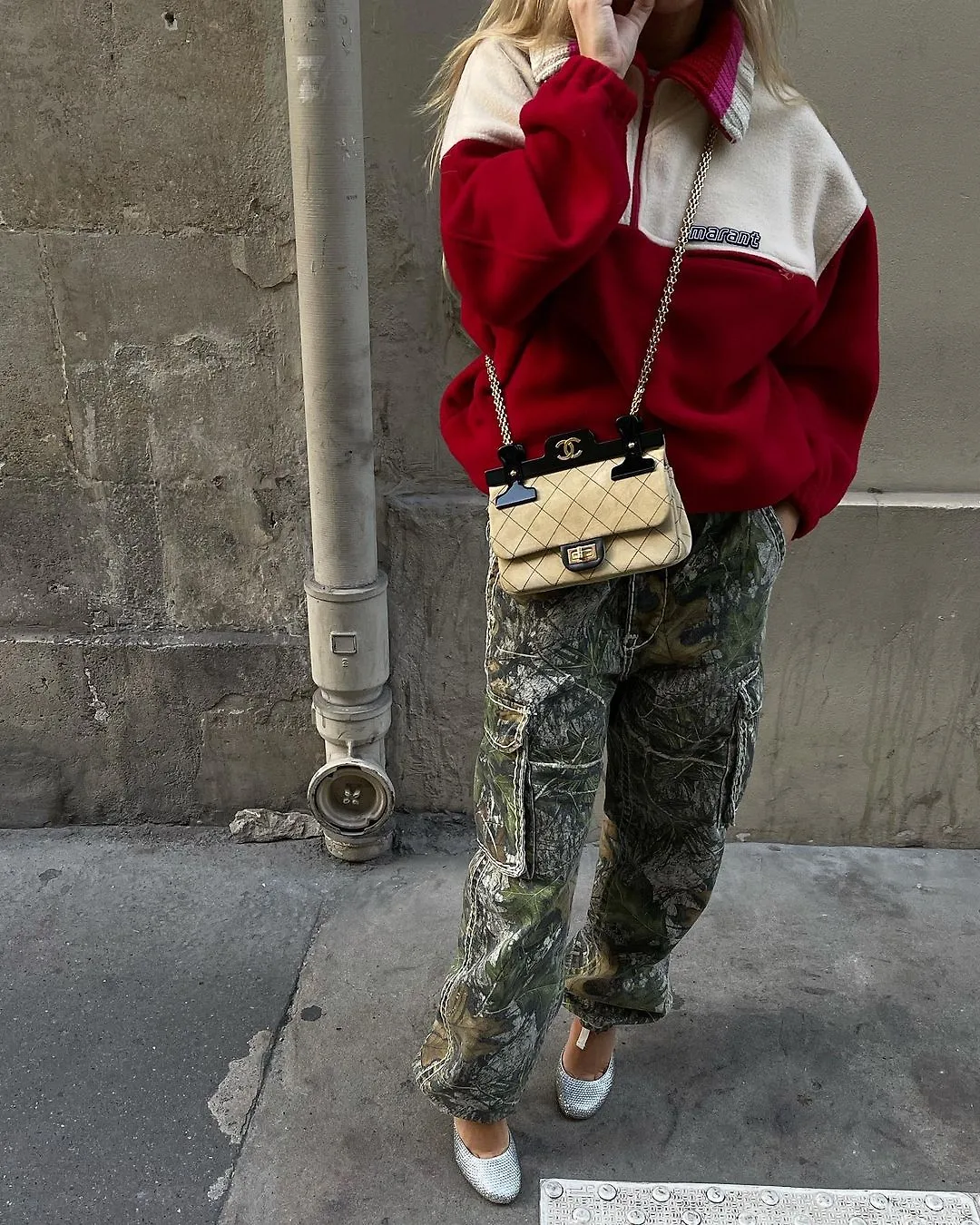 áo sweater hai màu
