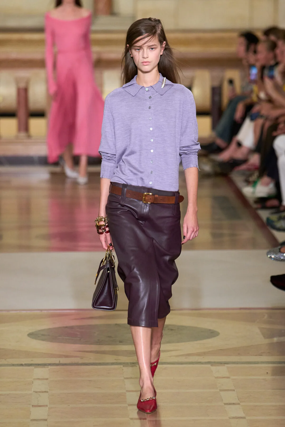 sơ mi tím Tory Burch