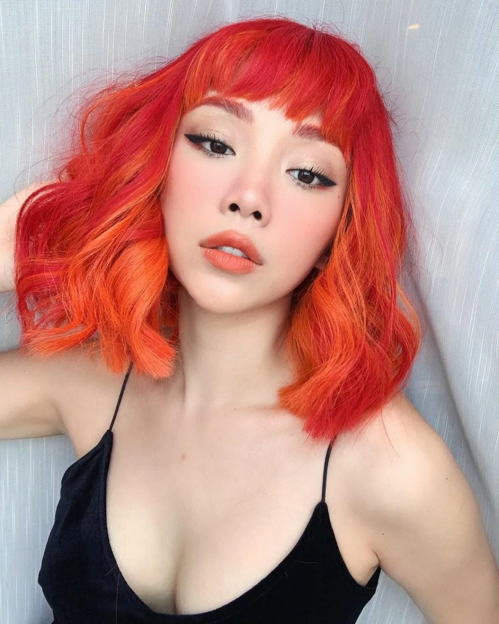 Màu tóc nhuộm cam đỏ “chất ngất” của ca sĩ Tóc Tiên Màu tóc nhuộm cam đỏ “chất ngất” của ca sĩ Tóc Tiên