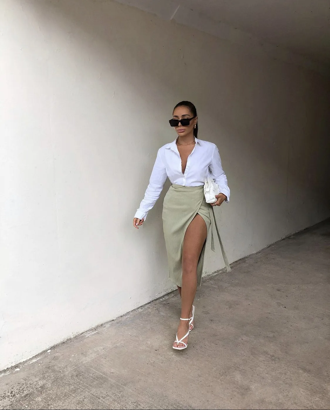 váy wrap xanh cốm