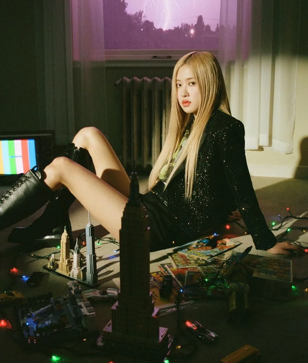 rose in outfit of stylist geeun