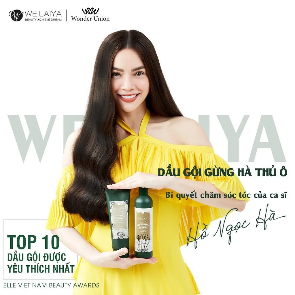 Hồ Ngọc Hà tin tưởng dầu gội Weilaiya Hồ Ngọc Hà tin tưởng dầu gội Weilaiya