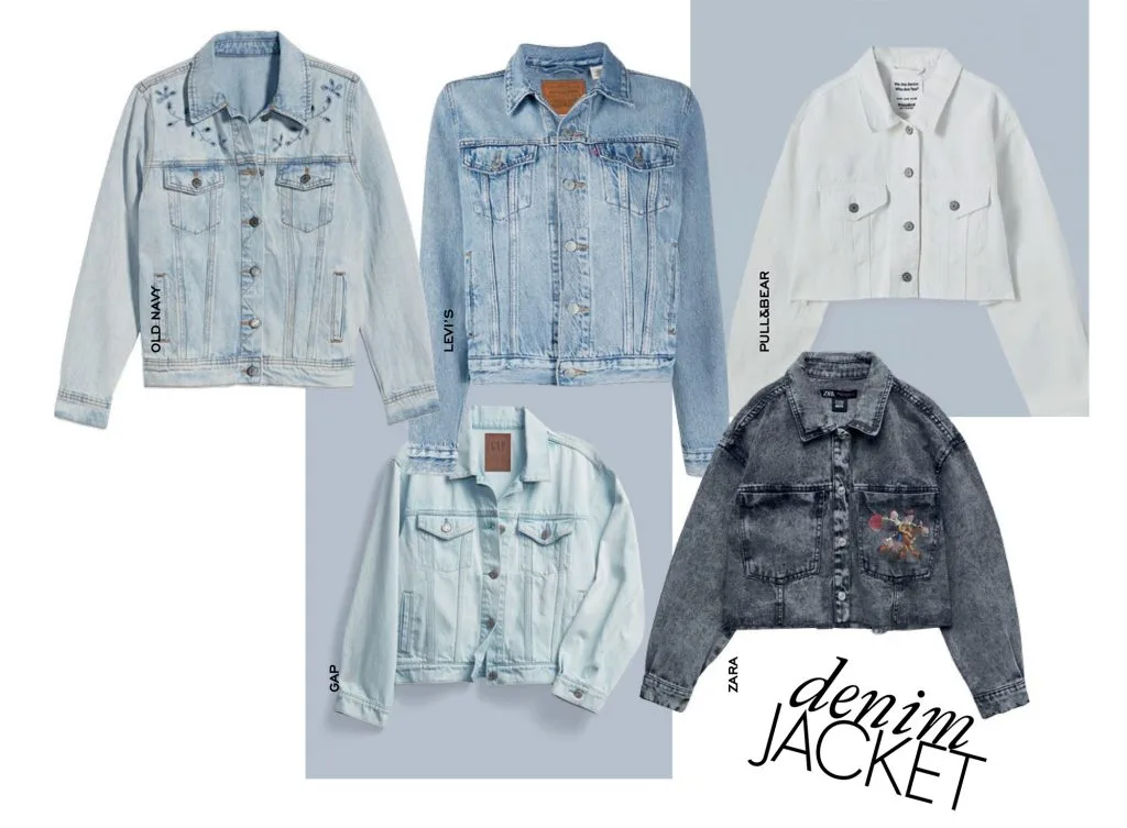 công sở phối với áo khoác denim công sở phối với áo khoác denim
