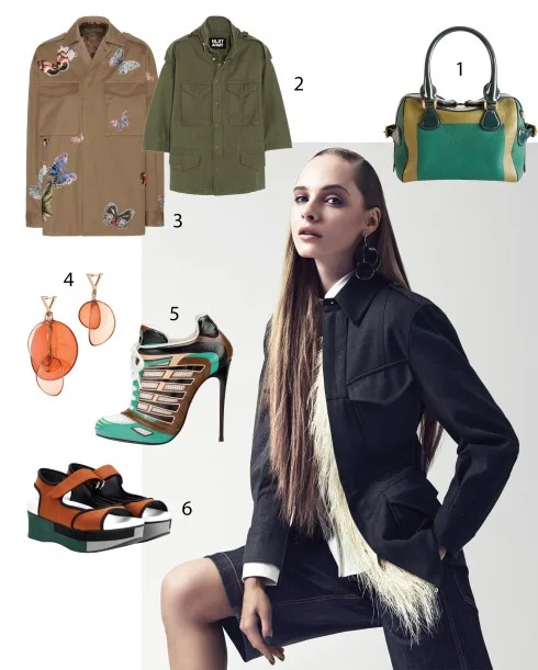 Người mẫu: Trang phục và phụ kiện Louis Vuitton 1.Burberry 2.NLST 3.Valentino 4.Louis Vuitton 5.Christian Louboutin 6.Marni