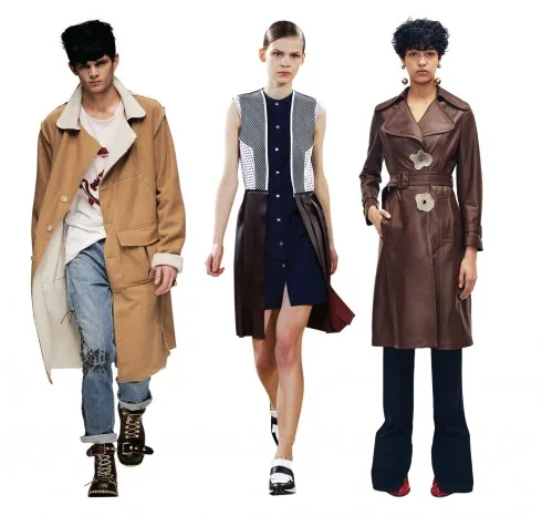 Từ trái qua: Thu - Đông 2010 - 11 dành cho nam, Xuân - Hè 2012, Pre-Fall 2015
