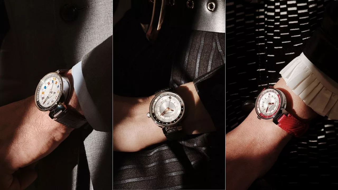 bst đồng hồ louis vuitton tambour moon dual time