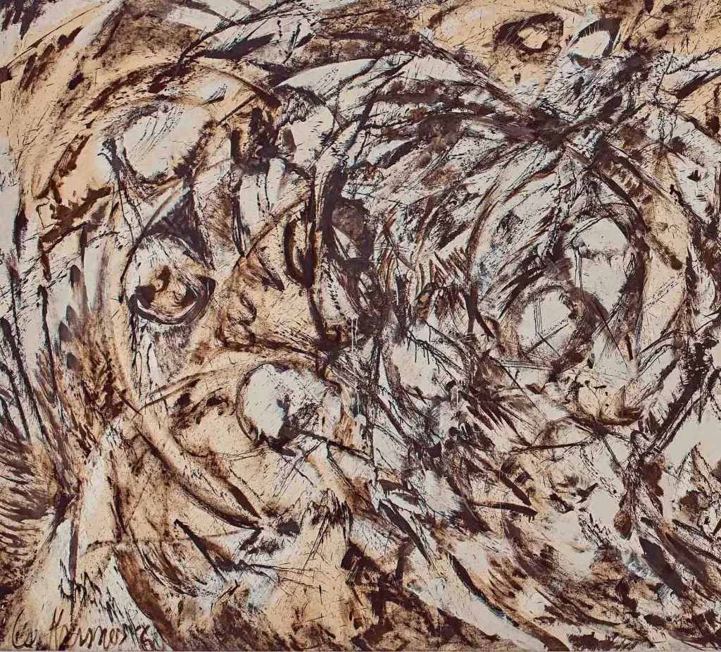nữ họa sĩ 1 Tác phẩm "The Eye is the First Circle" (1960) của Lee Krasner.