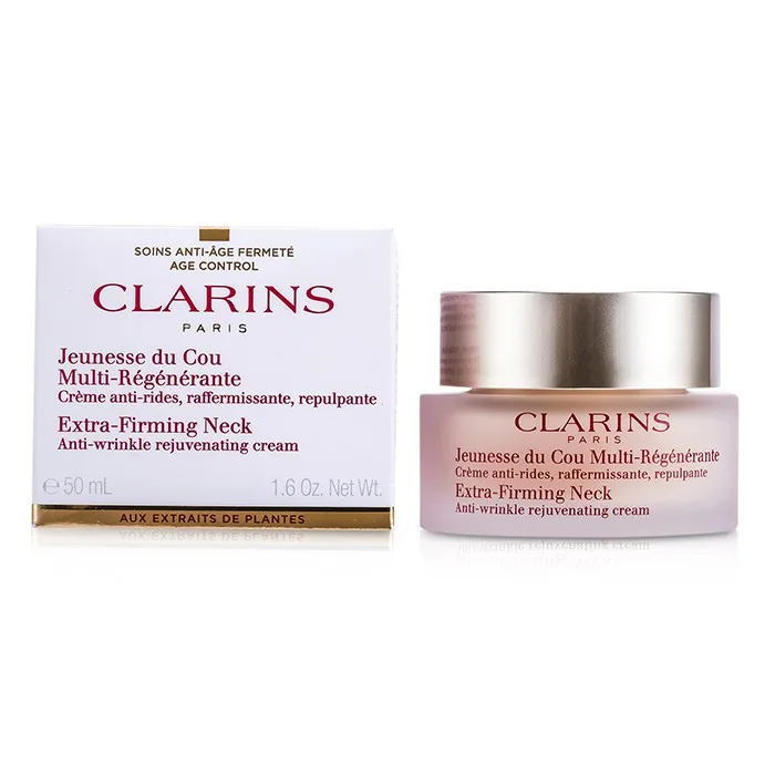 CLARINS Extra-Firming Neck Anti-Wrinkle Rejuvenating giúp nuôi dưỡng và trẻ hóa vùng da cổ cho phụ nữ. CLARINS Extra-Firming Neck Anti-Wrinkle Rejuvenating giúp nuôi dưỡng và trẻ hóa vùng da cổ cho phụ nữ.