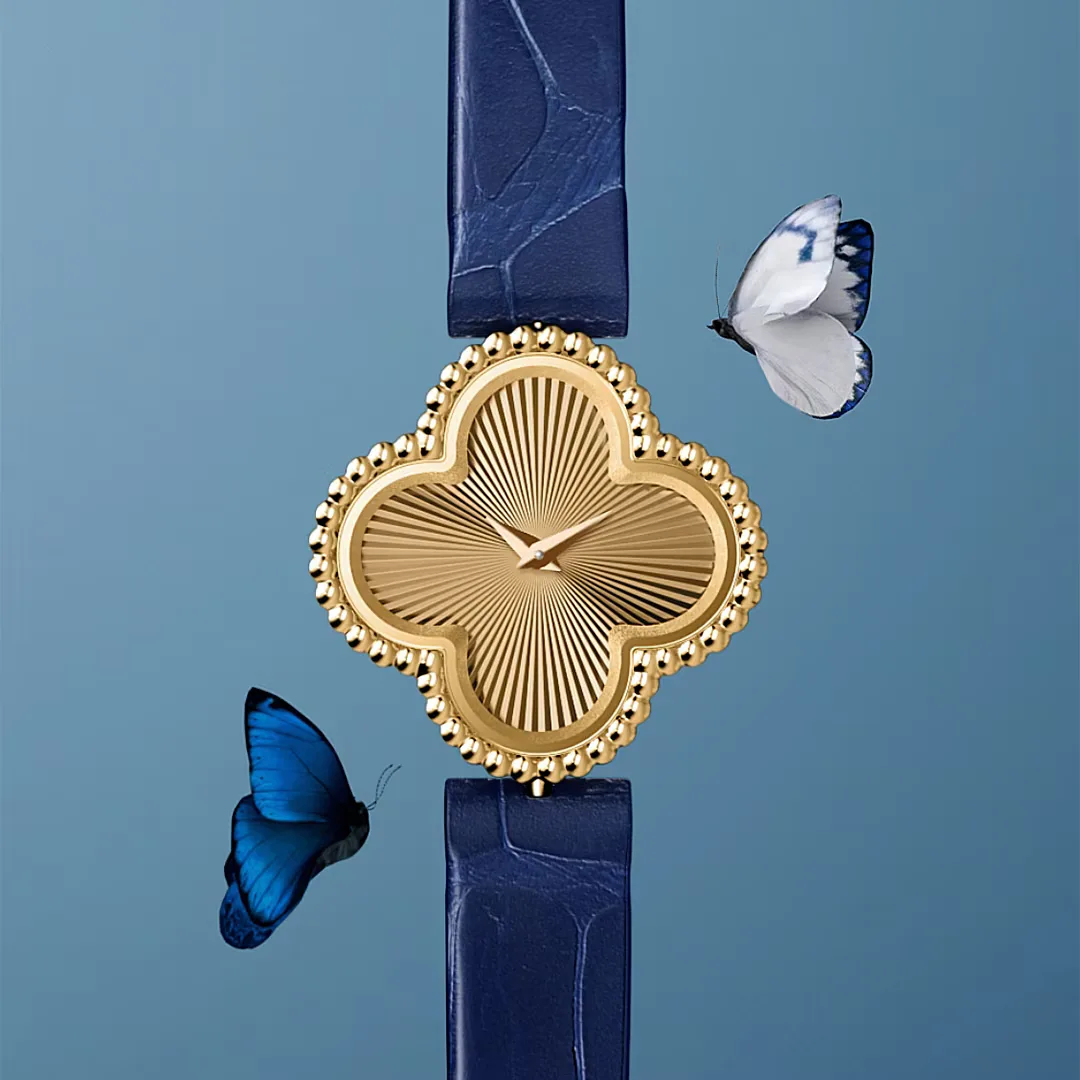 đồng hồ Alhambra Van Cleef & Arpels mạ vàng