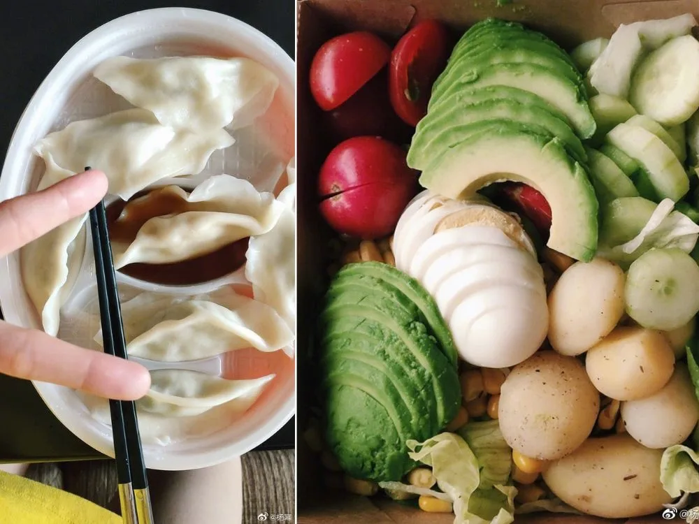 Bữa ăn trưa và tối của nữ diễn viên Dương Mịch.
