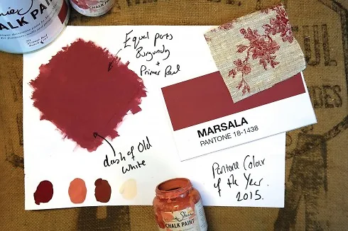 Trang trí nhà bằng màu marsala