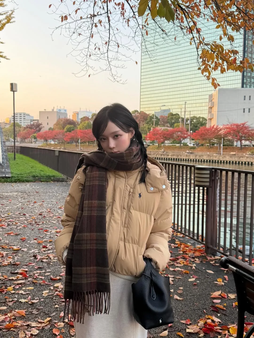 áo phao chần bông beige