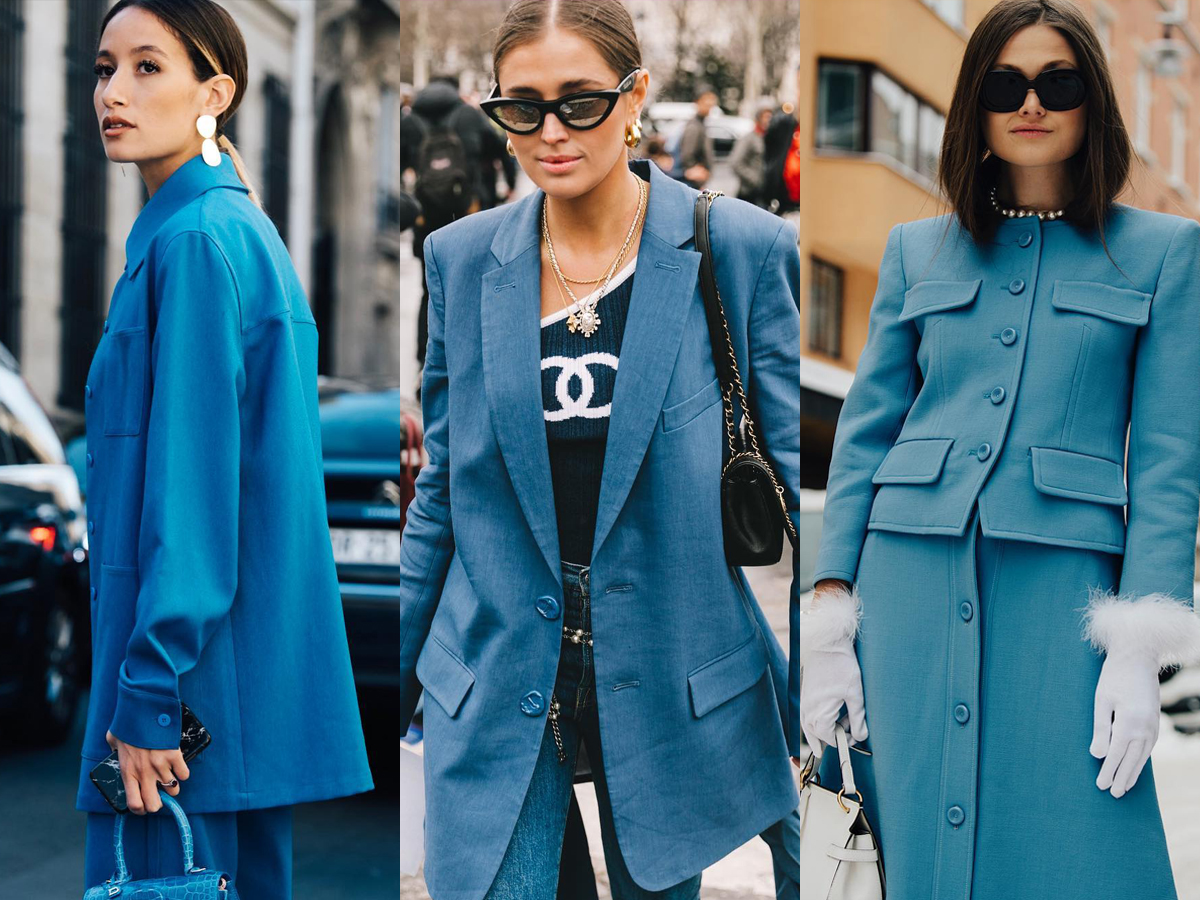 Muôn kiểu street style với trang phục màu xanh dương
