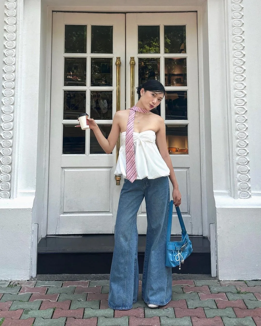 2502kl phối đồ áo peplum