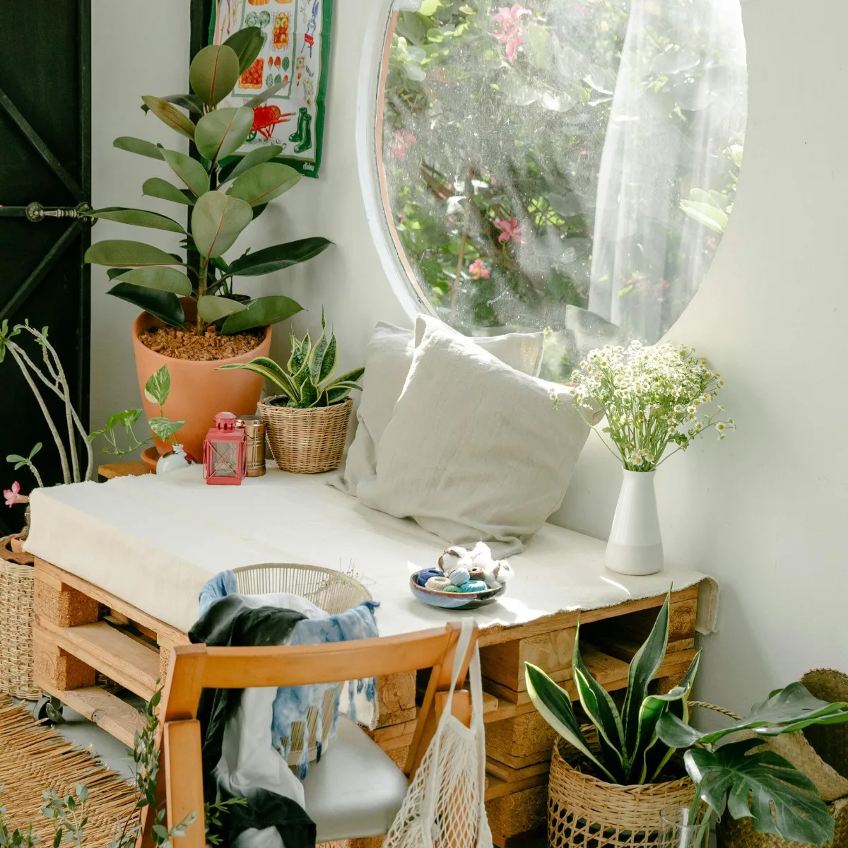Cây xanh bố trí trong phòng ngủ để lọc không khí